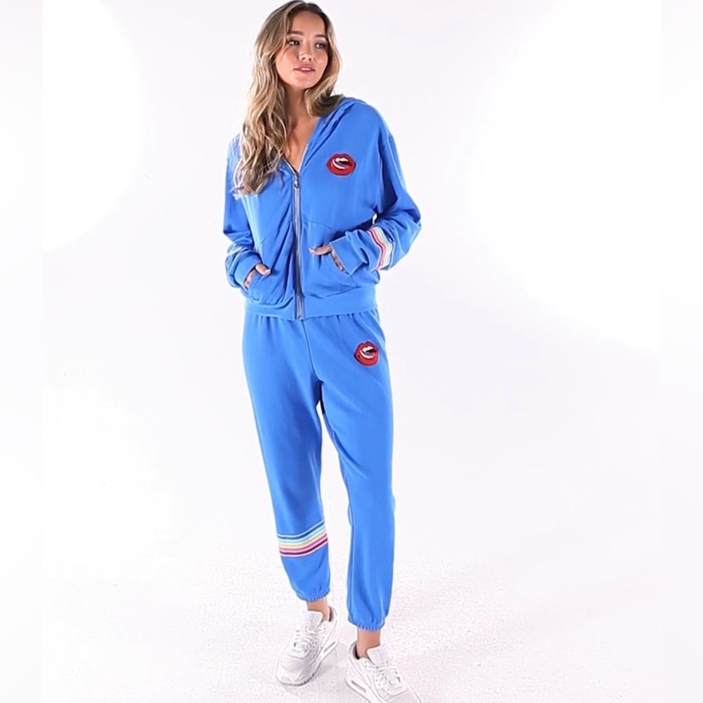 LIKE NEW LAUREN MOSHI CANDY HOODIE SWEATPANTS MATCHING SET, LARGE